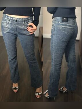 Vintage Versace Jeans Couture Jeans Sz M Metallic
